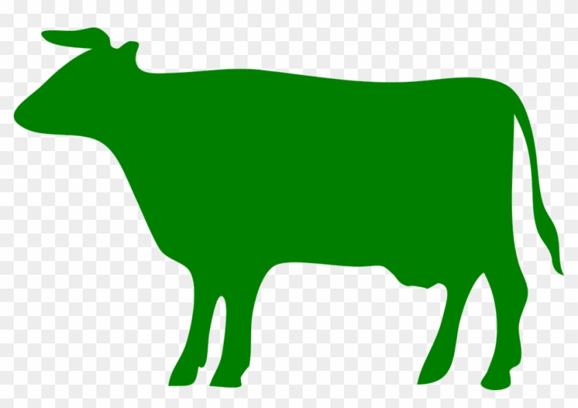 Animal Cow Free Png Transparent Background Images Free - Green Cow Silhouette Clipart