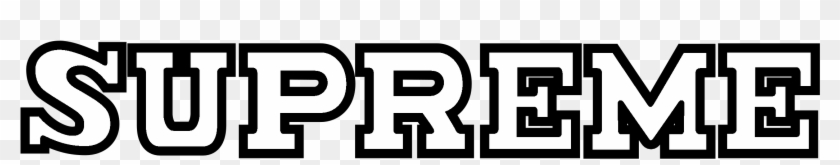 Supreme Logo Black And White - Supreme Clipart