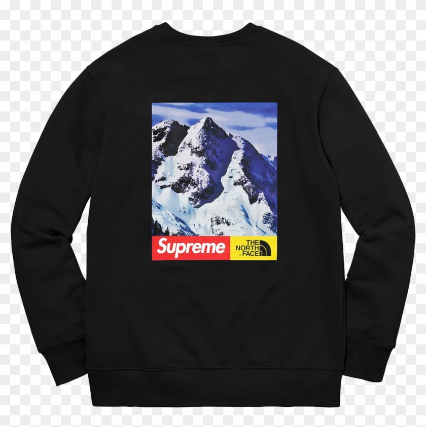 Supreme The North Face Mountain Crewneck Sweatshirt - Supreme North Face Jumper Clipart