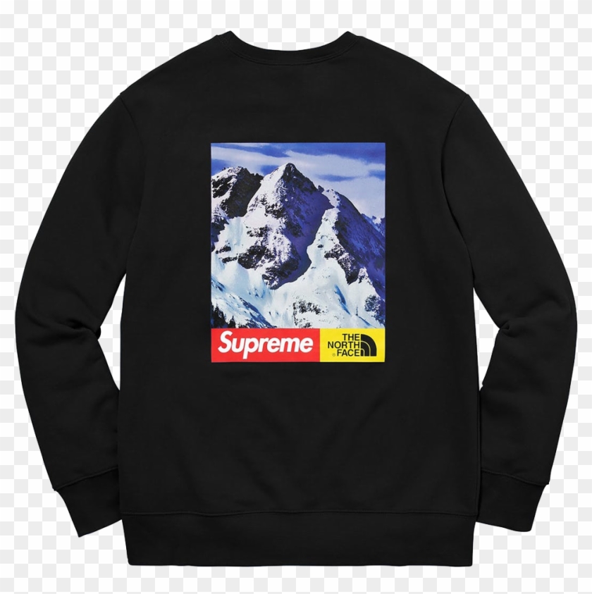 Supreme The North Face Mountain Crewneck Sweatshirt - Supreme North Face Jumper Clipart #1027006