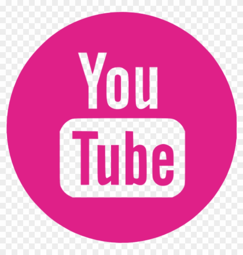 Pink Youtube Icon Png - Youtube Logo Black Clipart