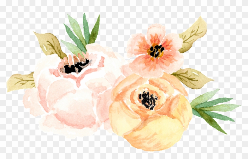 Elegant Watercolor Flower Cartoon Transparent - Watercolor Painting Clipart #1027701