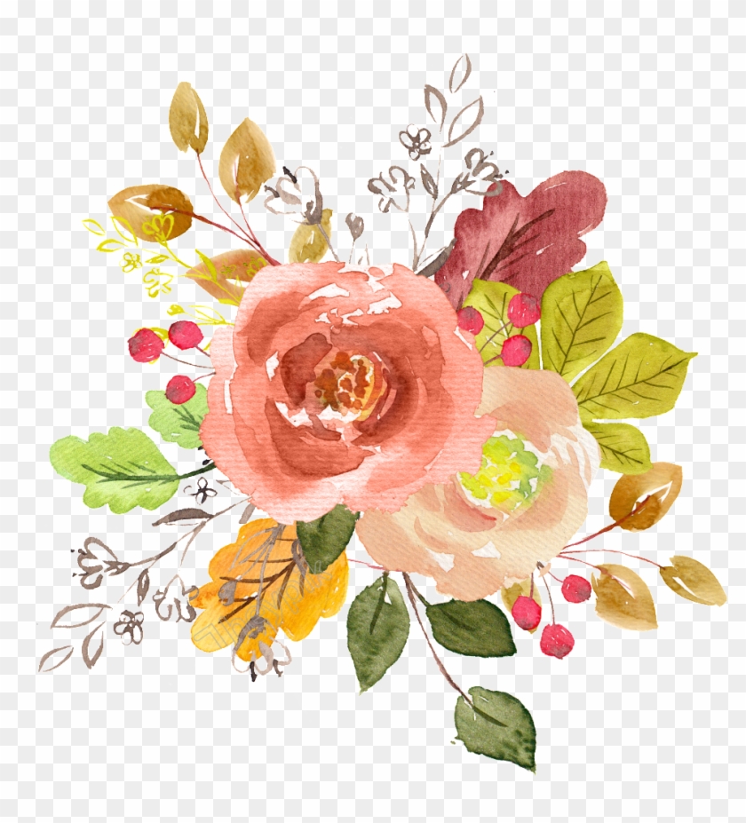 Picture Black And White Stock Watercolor Flowers Free - Watercolor Flower Vector Png Clipart