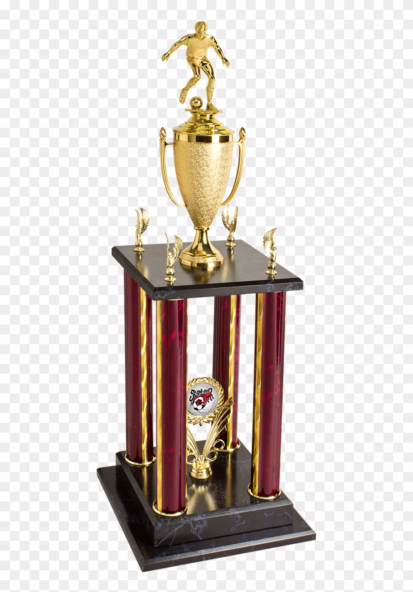 Four Column Trophy For Soccer Events - Trophies For Track And Field Clipart #1027938
