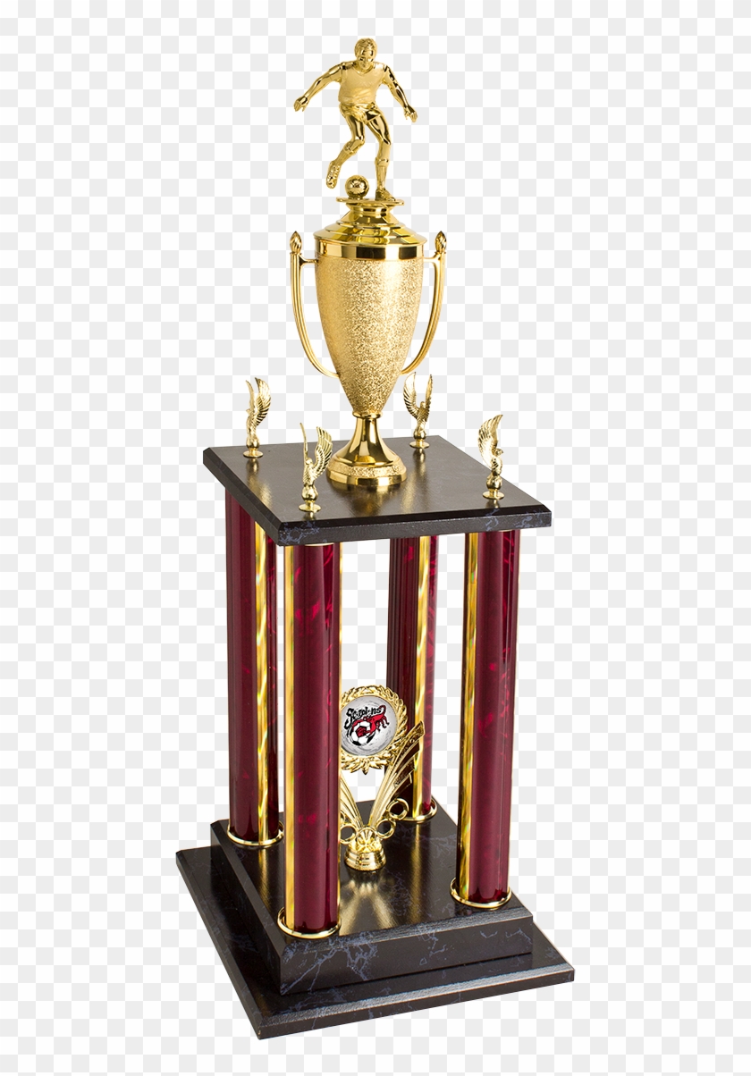 Four Column Trophy For Soccer Events - Trophies For Track And Field Clipart