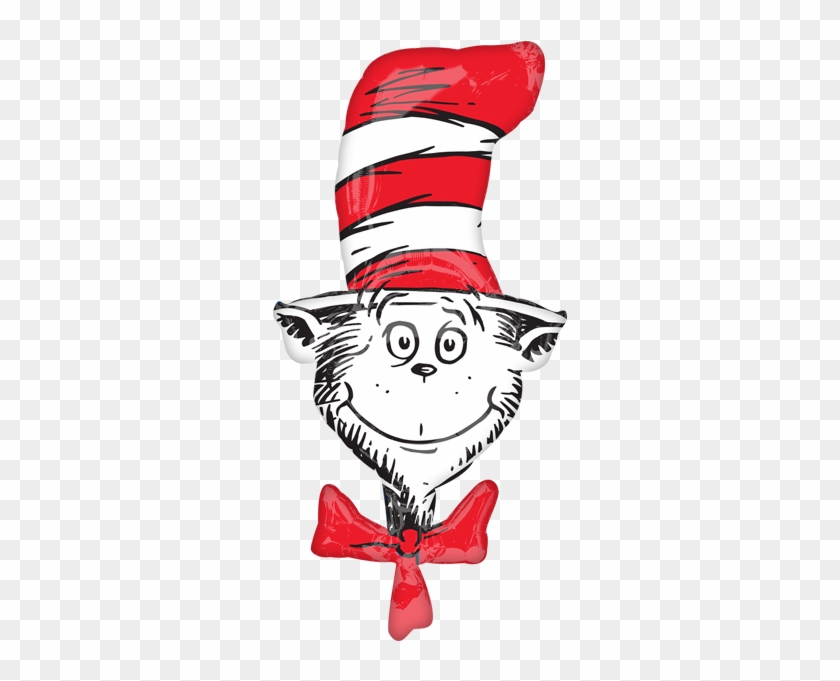 Seuss Cat In The Hat 42" Supershape Foil Balloon - Cat In The Hat Love Clipart #1027941