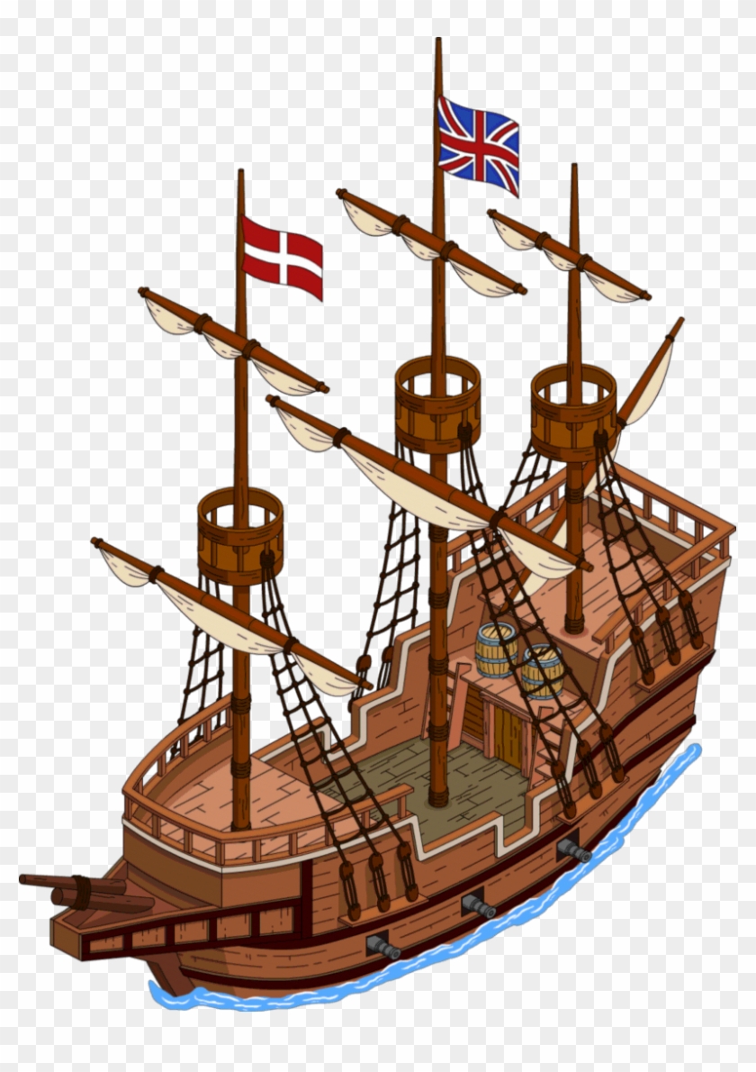 Tapped Out The May Flower - Simpsons Tapped Out Pirate Ship Clipart #1028273