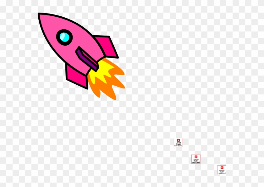 Pink Rocket Clip Art - Clip Art Space Ship - Png Download
