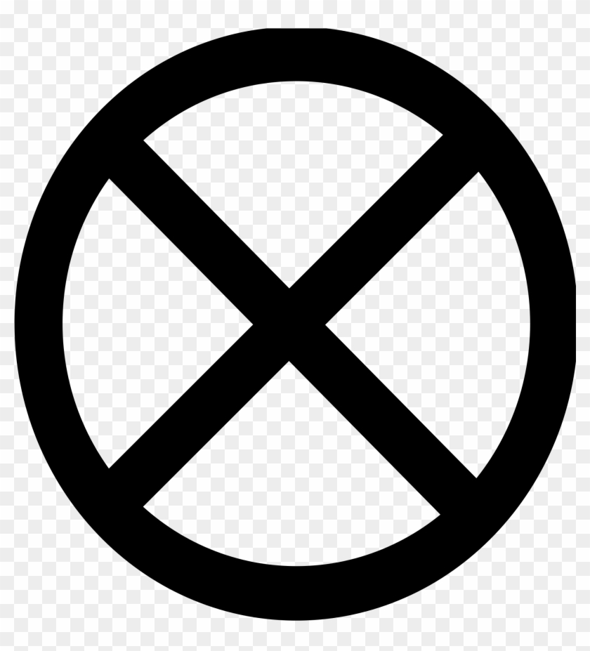 Circle With Cross Symbol Choice Image - X Mark Black And White Clipart
