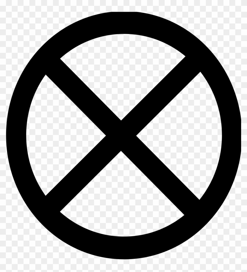 Circle With Cross Symbol Choice Image - X Mark Black And White Clipart #1028991