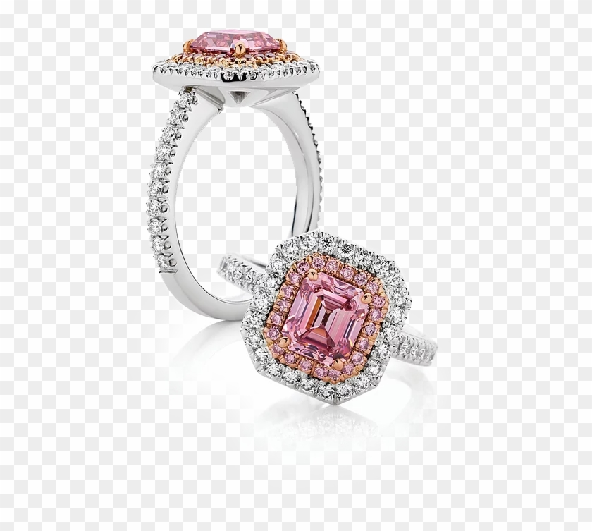 Pink Diamonds Png - Engagement Ring Clipart