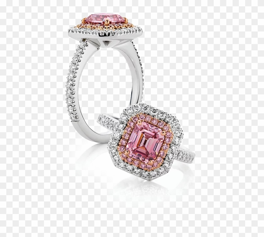 Pink Diamonds Png - Engagement Ring Clipart #1029218