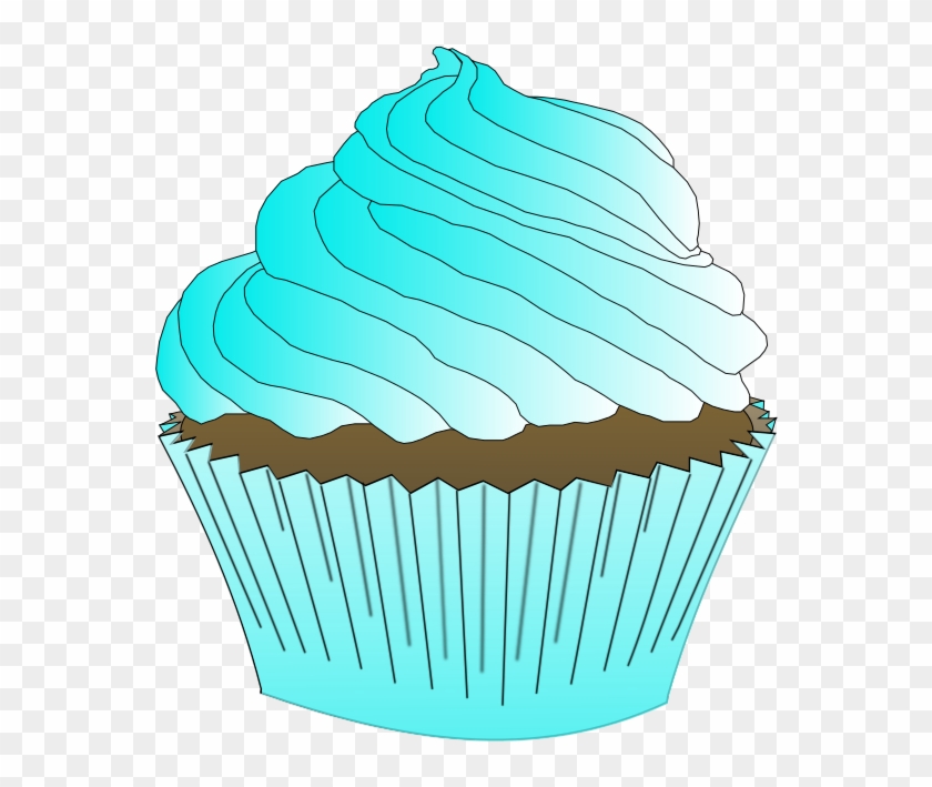 Medium Image - Teal Cupcake Png Clipart #1029524