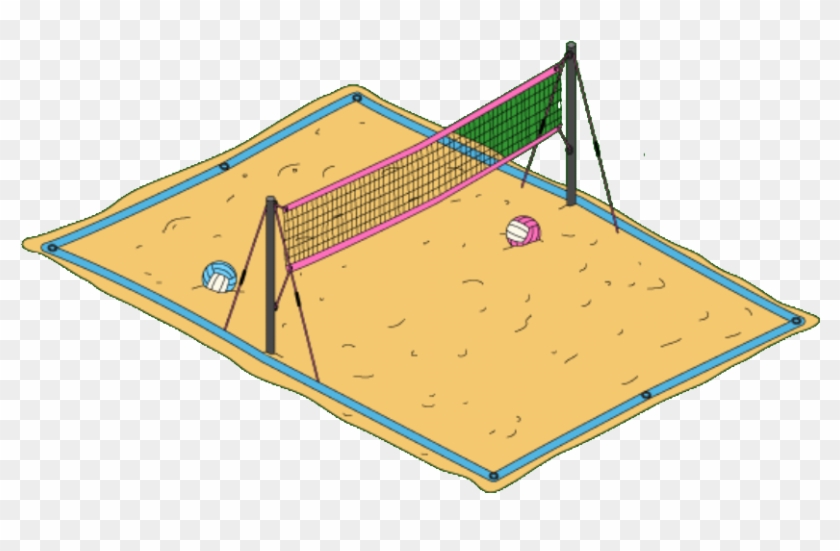 Beach Volleyball Free Png Image - Sand Volleyball Court Drawing Clipart #1029671