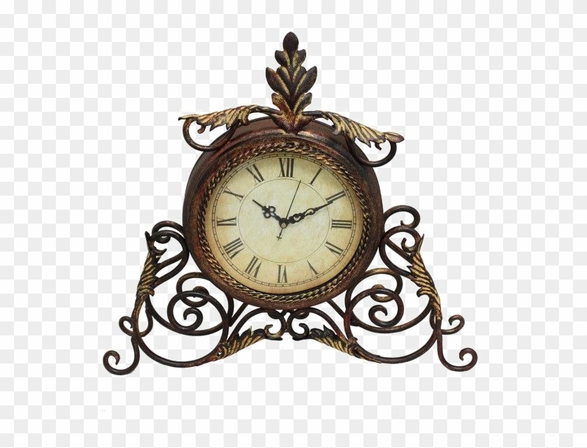 Scroll Shelf Clock Png Image - Clock Clipart #1029816