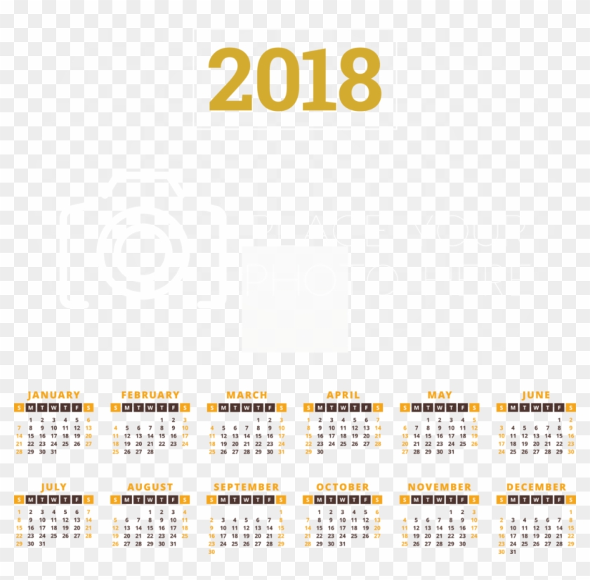 2018 Ramadan Calendar Png - 2018 Calendar Vector Png Clipart #1030330