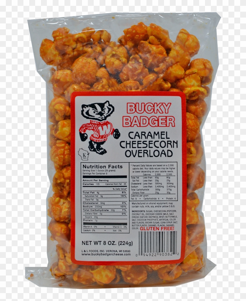 Bucky Badger Caramel Cheese Over-load Popcorn - Pepperoni Clipart #1030506