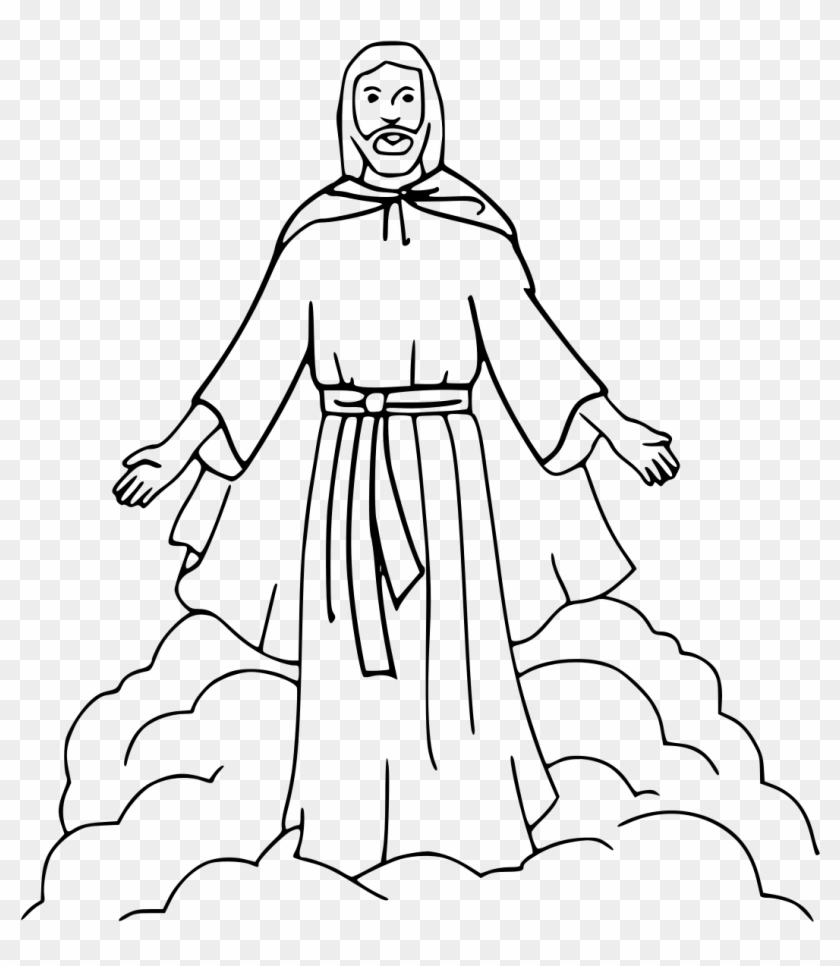 1077 X 1200 4 - Jesus Clip Art Black And White - Png Download #1031068