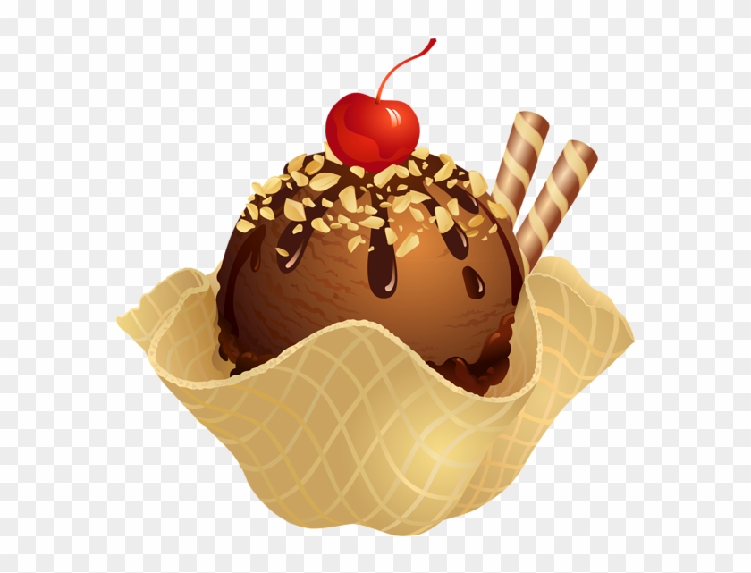 Pin By Lyudmila On Капкейки,сладости - Chocolate Ice Cream Clipart - Png Download