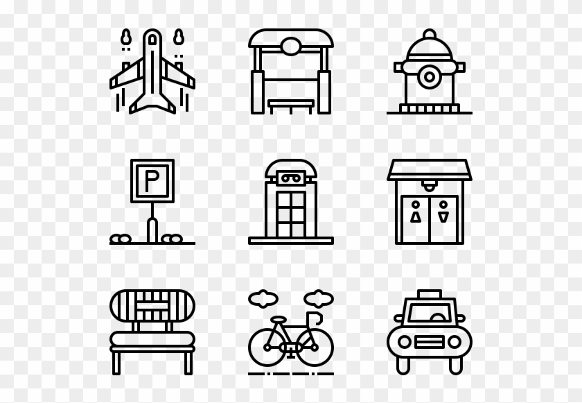 City Elements - Corruption Icons Clipart