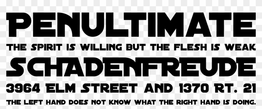 Distant Galaxy Font Phrases - Commando Font Clipart #1031843