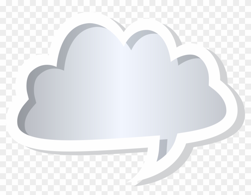 Cloud Bubble Speech Grey Png Clip Art Image - Grey Speech Bubble Png Transparent Png #1032529