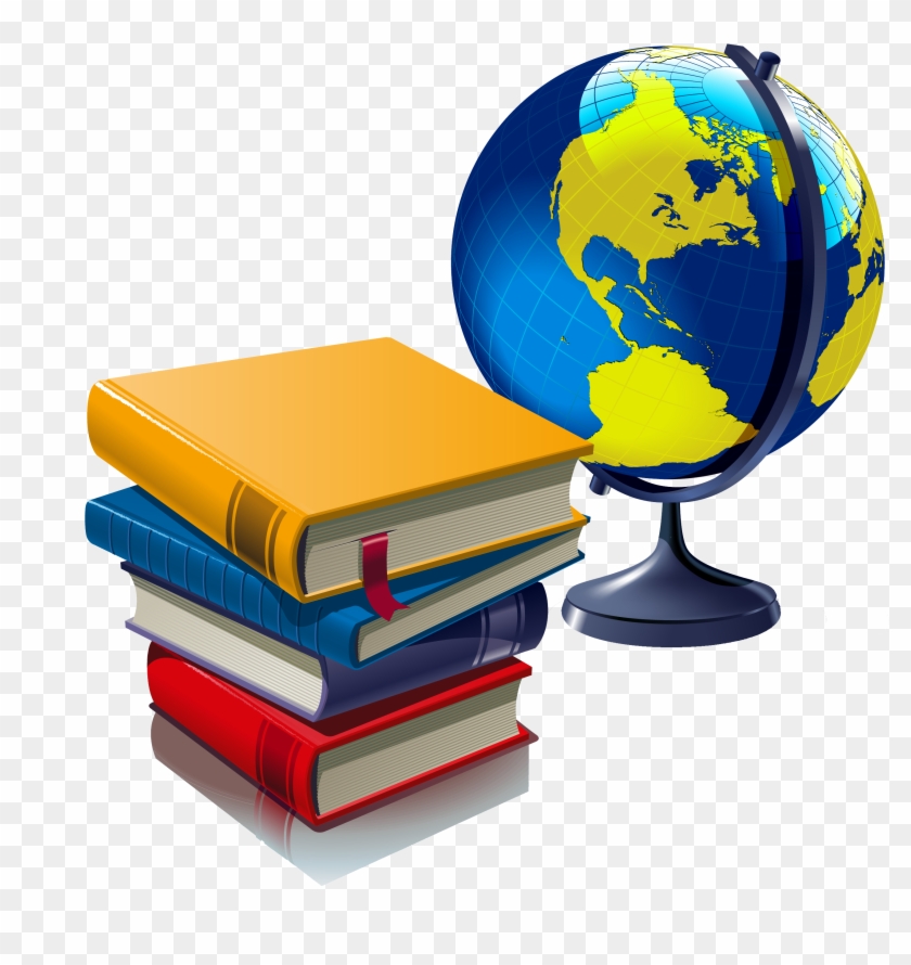 College Students - Globe And Books Png Clipart #1032714