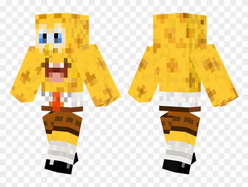Spongebob - Minecraft Skin Spongebob Squarepants Clipart #1032862
