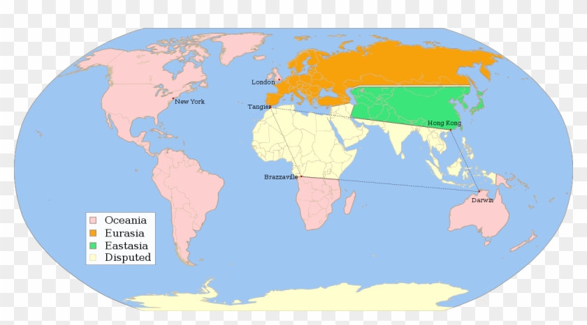 A Map Of George Orwell's - George Orwell 1984 Map Clipart
