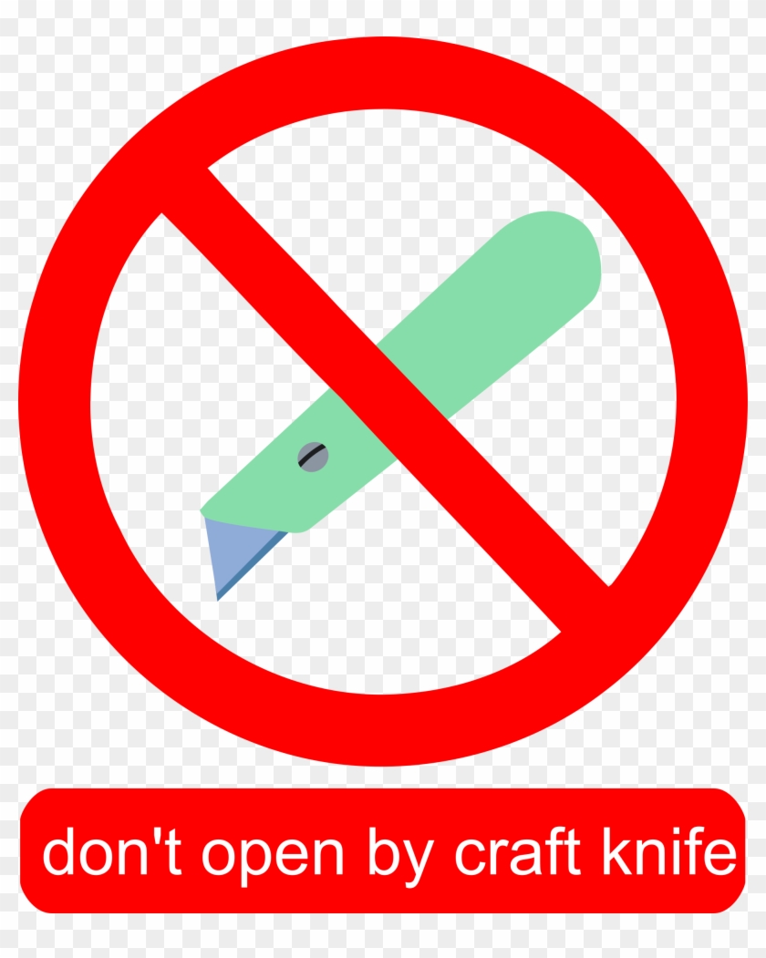 This Free Icons Png Design Of Don't Open By Craft Knife Clipart
