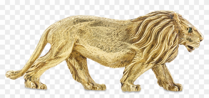 Gold Lion Brooch By Tiffany & Co Clipart #1034186