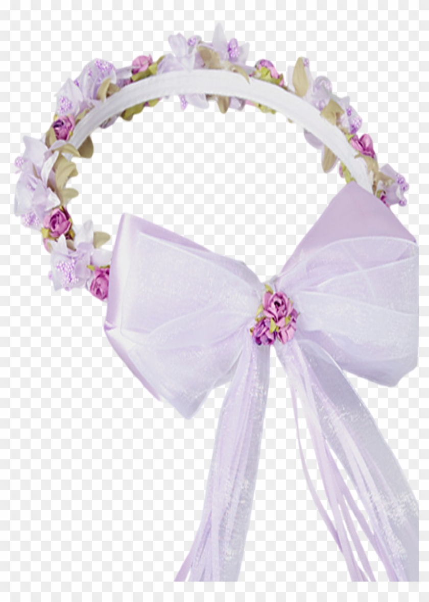 A Beautiful Lilac Or Lilac & White Floral Crown Wreath, - Moth Orchid Clipart #1034242