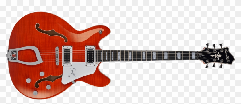 Hagstrom Super Viking Mandarin Flame Front - Hagstrom Super Viking Black Clipart #1034640