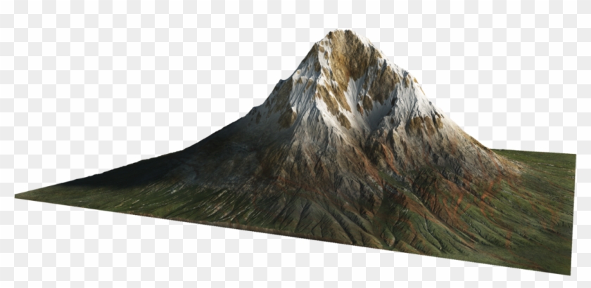 Volcano With White Background Clipart