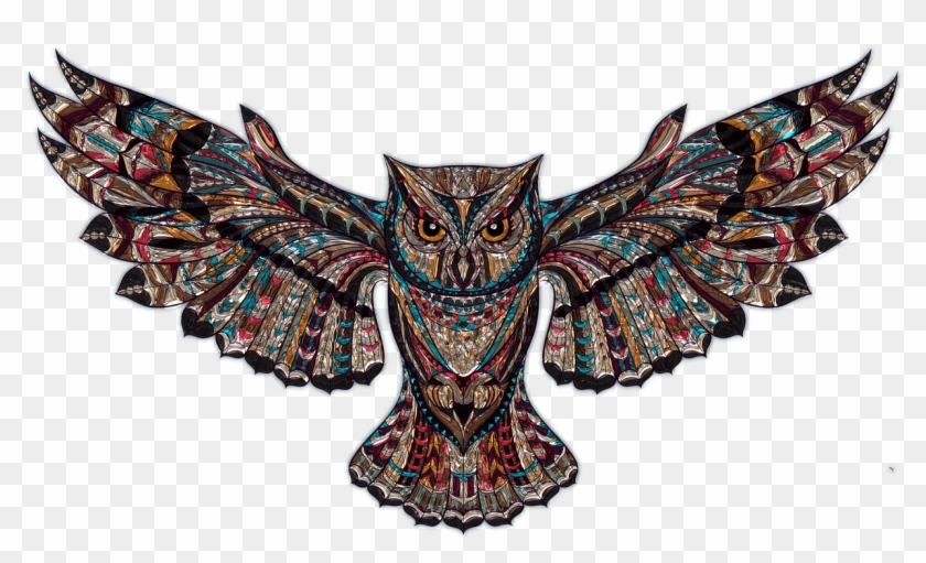 Download - Ragam Hias Fauna Burung Hantu Clipart