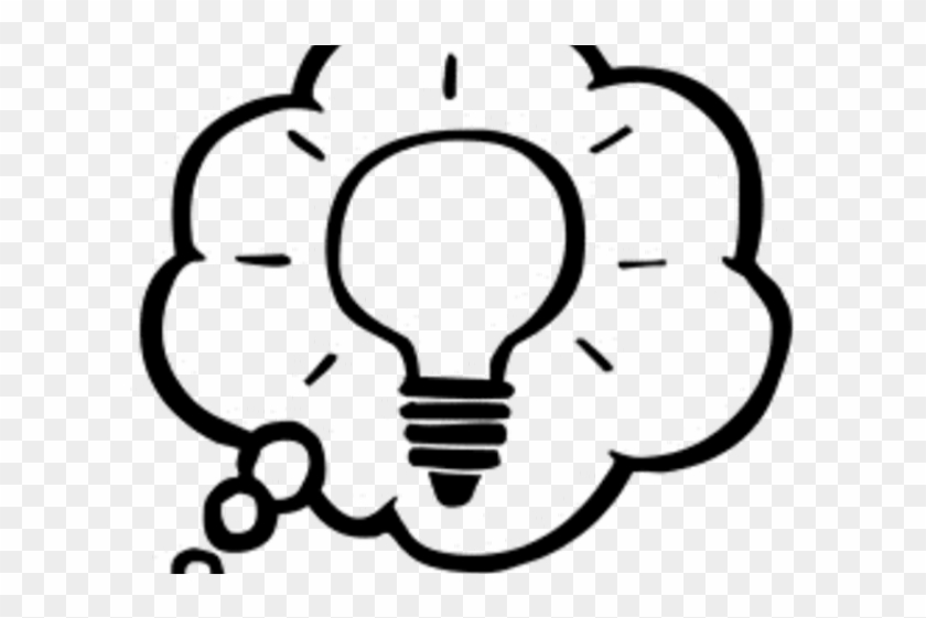 Reflection Clipart Kid Thought Bubble - Thought Bubble With Light Bulb - Png Download