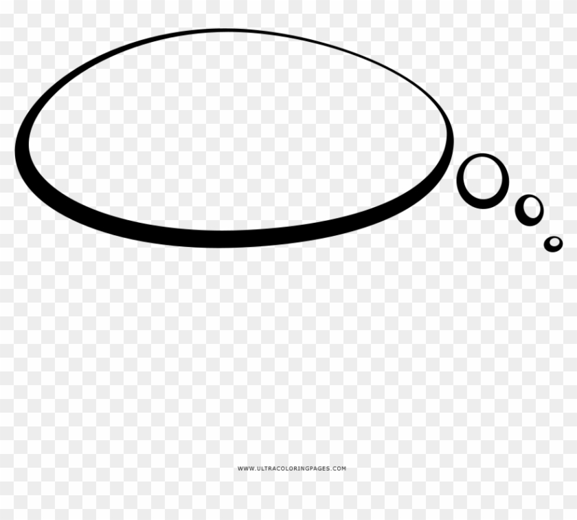 Thought Bubble Coloring Page - Circle Clipart