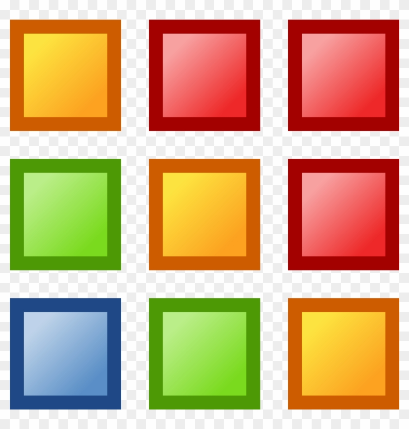 Squares Clipart Colored - Transparent Color Grid Icon - Png Download