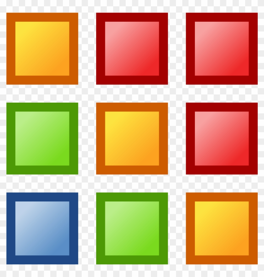 Squares Clipart Colored - Transparent Color Grid Icon - Png Download #1036260