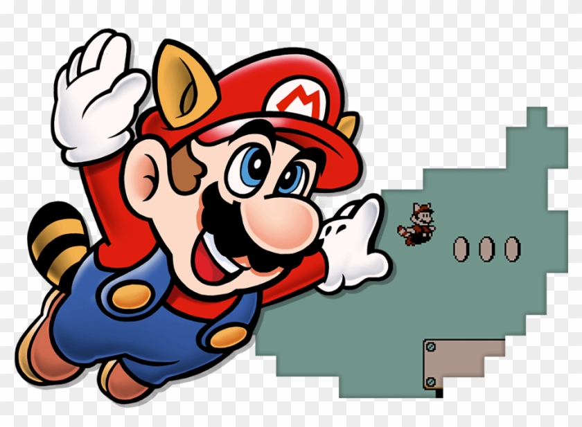Cape Mario - De Mario Bros 3 Clipart