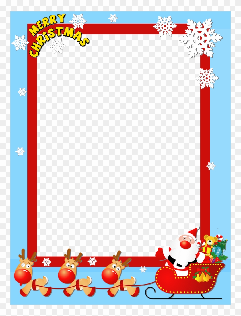 Christmas Border, Christmas Frames, Merry Christmas, - Зимний Ценопад Clipart #1037450