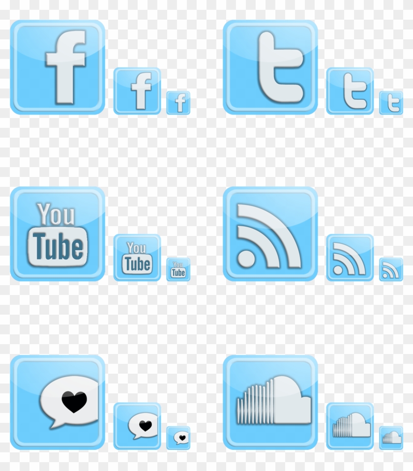 Social Media Icon Set - Youtube Clipart #1037455