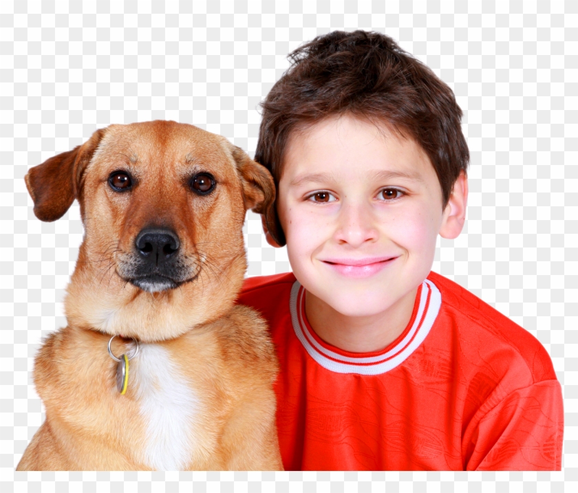 Boy And Dog - Boy With Pet Dog Clipart #1037837