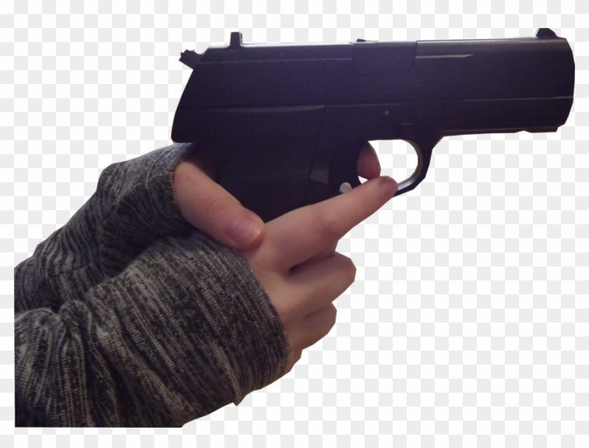 900 X 642 6 - Girl Hand Gun Png Clipart