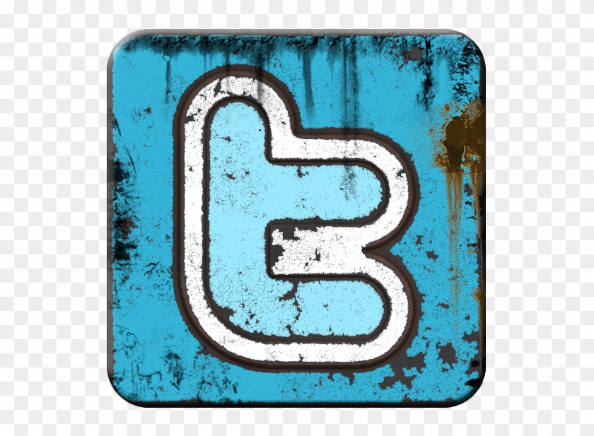 Grunge Twitter Icon - Grunge Twitter Png Clipart