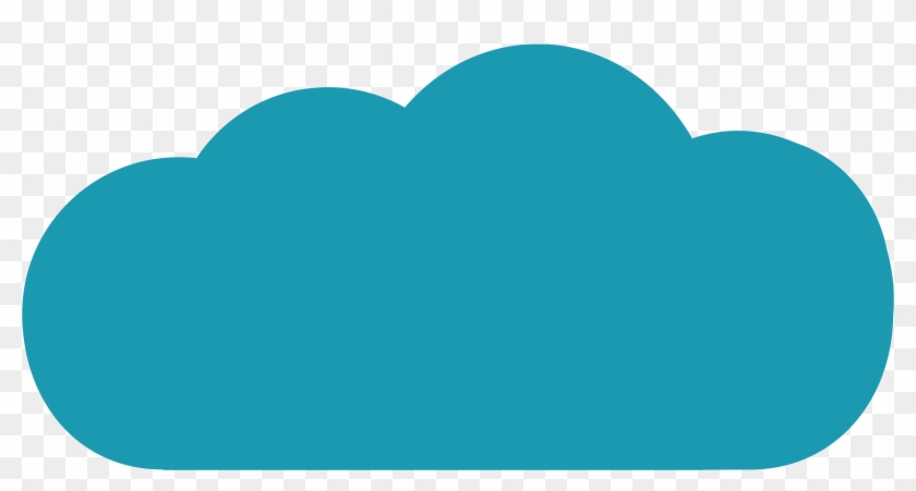 Big Blue Cloud - Heart Clipart #1039254