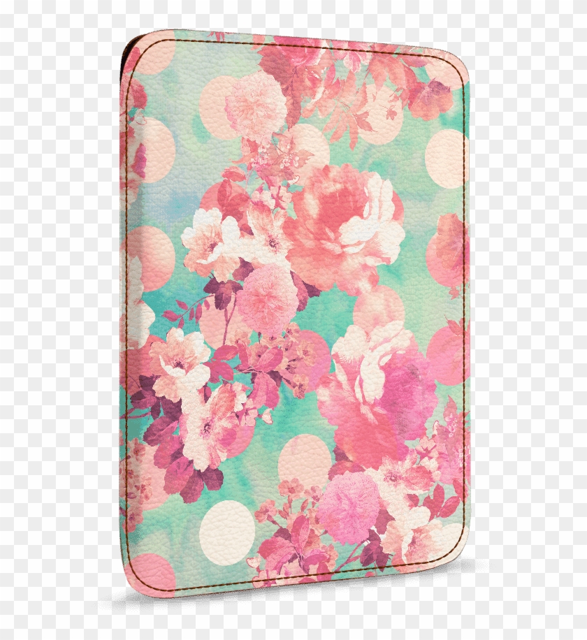 Dailyobjects Romantic Pink Retro Floral Pattern Teal - Patterns Floral Clipart