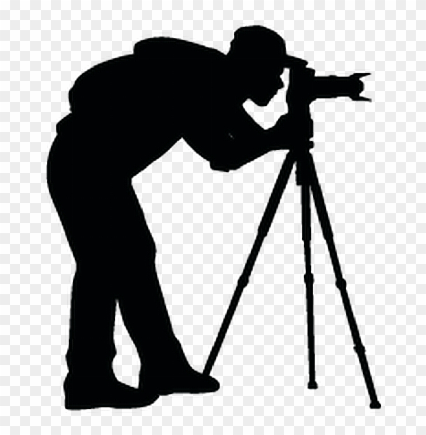 Ftestickers Silhouette People Man Photographer Photo - Silhouette Of Cameras Png Clipart #1039940
