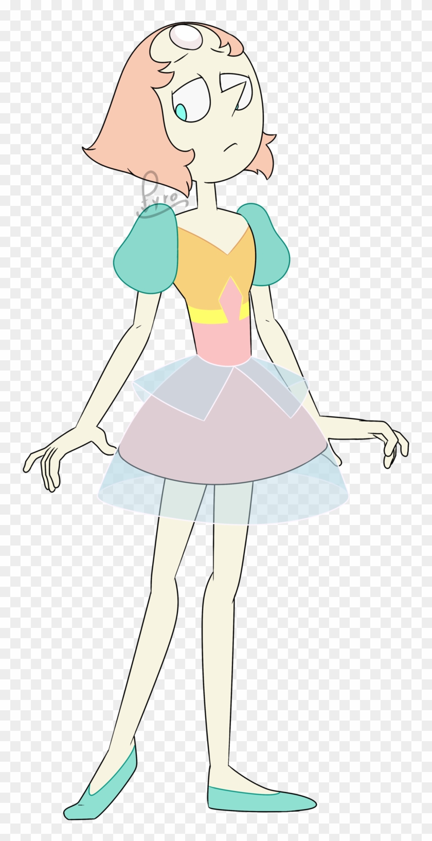 Pyro Pearl In - Pearl A Single Pale Rose Clipart
