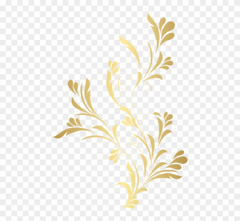 Free Png Download Floral Gold Element Png Clipart Png - Floral Design Transparent Png